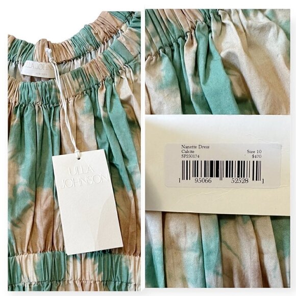 ULLA JOHNSON  Nanette Midi Dress Calcite, Size 10,‎ NWT - Picture 12 of 16